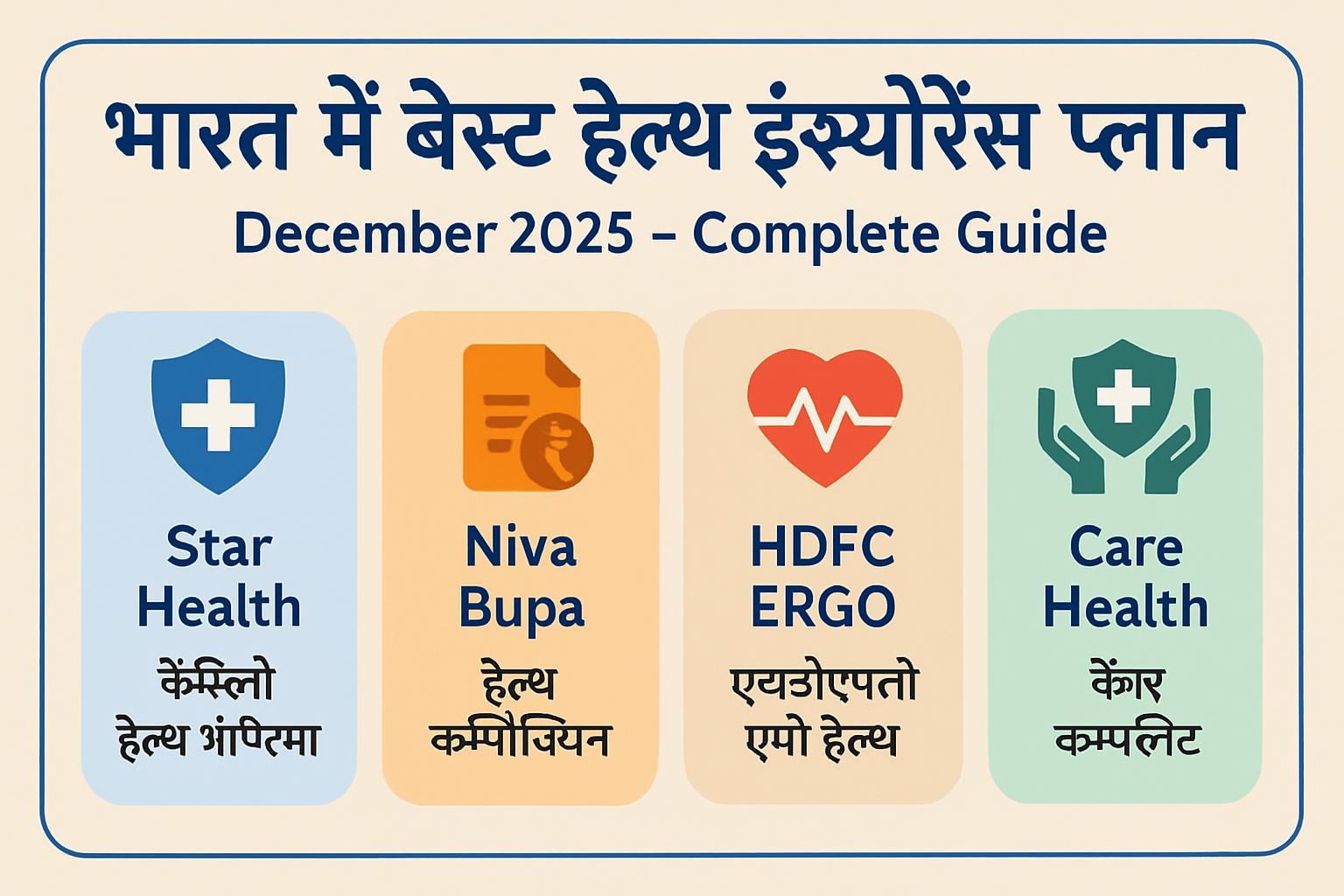 भारत में बेस्ट हेल्थ इंश्योरेंस प्लान December 2025 – Complete Guide